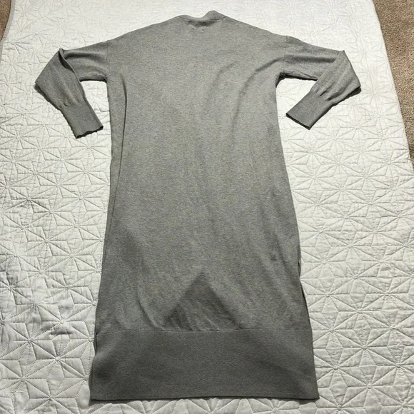 Massimo Dutti silk and cotton longline cardigan grey size XS New - Picture 7 of 8